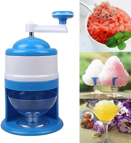 Manual Ice Crusher Hand Operated Ice Shaver Machine Candy Snow Cone Slush Maker Manual Crank Crushed Ice For Frozen Drinks Cocktails, Slushies, Smoothies And Iced Coffees