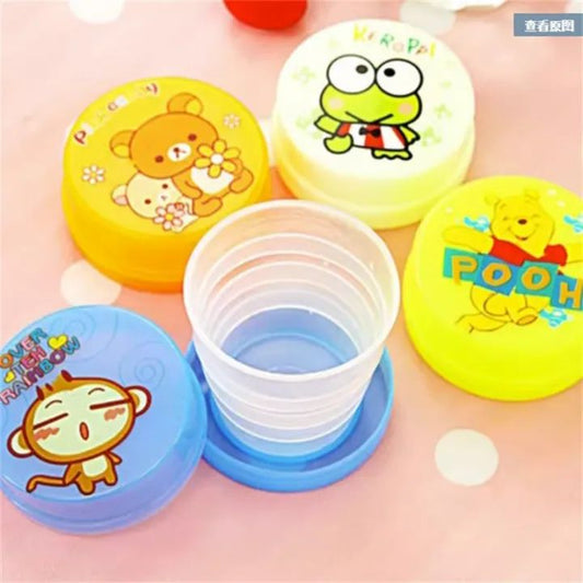 Portable Folding Plastic Magic Glass for kids Mini Foldable Water Glass